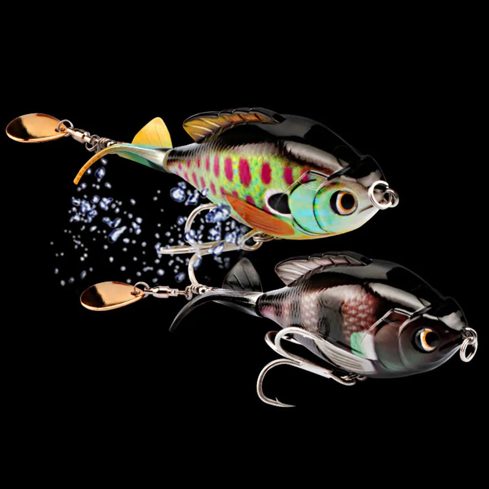 Tractor lure fishing lure 9.5cm bionic hard bait ABS plastic three treble hooks multicolour