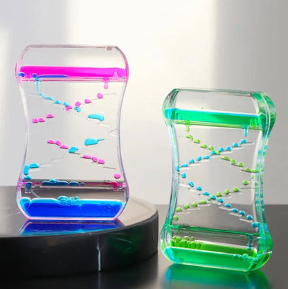 Creative Cruise Fluid Liquid Hourglass Timer with motion hour design in durable resin