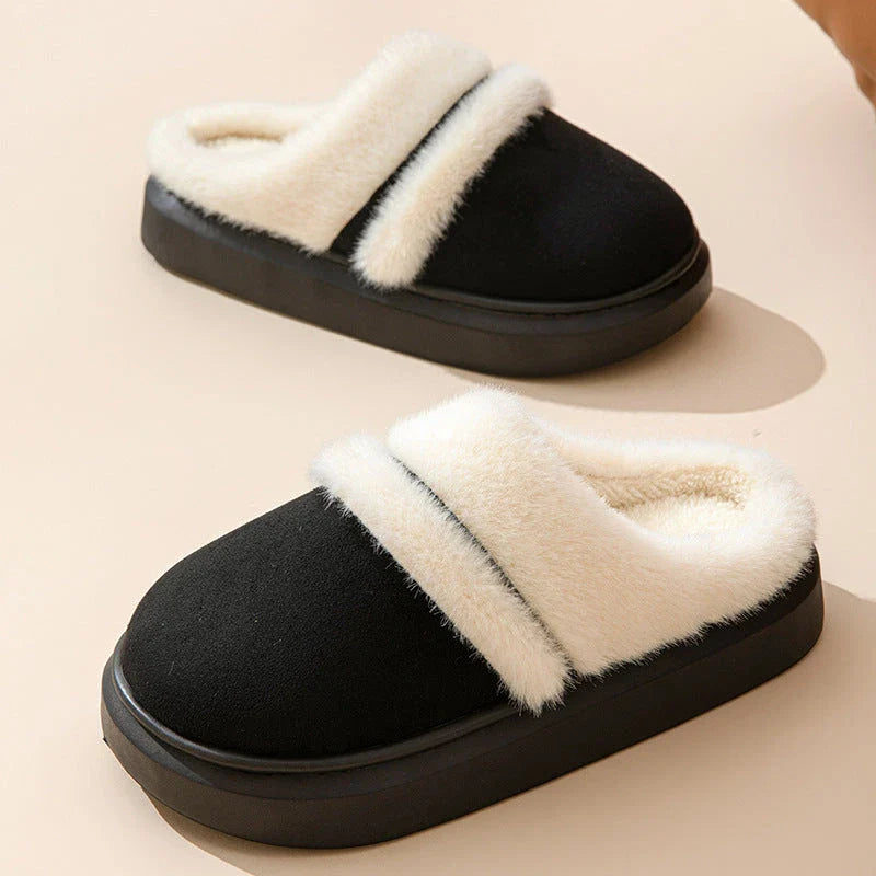 Cozy cotton house slippers for women in various colors, featuring a plush interior and non-slip soles for comfortable and stylish indoor wear