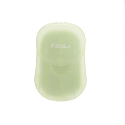 Compact disposable travel soap sheets in a durable PP5 container, perfect for on-the-go hygiene