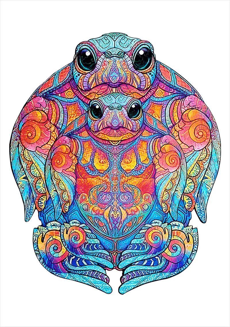 Animal Puzzle Craft Hub A3 Size Wooden Box for puzzle storage and display