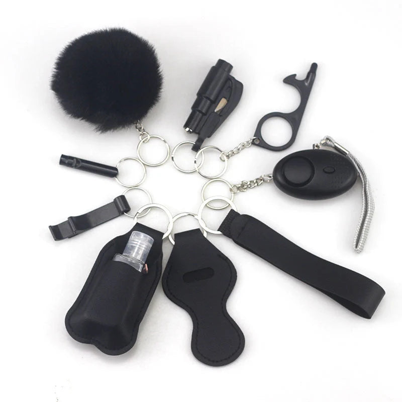 Keychain accessory bottles in various colours, made from durable artificial leather