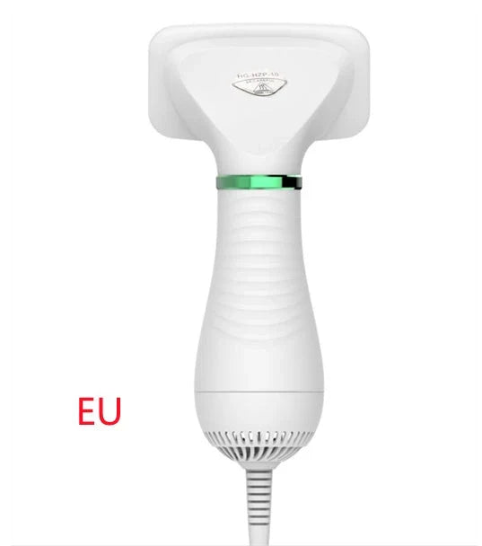 2-in-1 pet drying brush and hair dryer comb with adjustable heads for efficient grooming