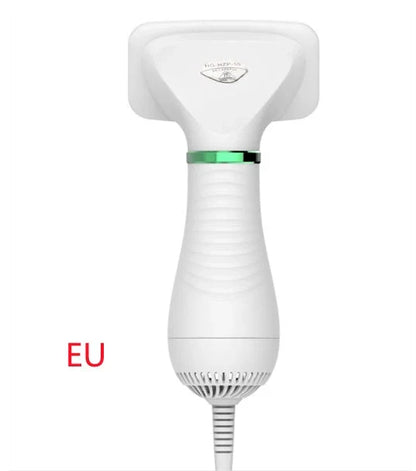 2-in-1 pet drying brush and hair dryer comb with adjustable heads for efficient grooming