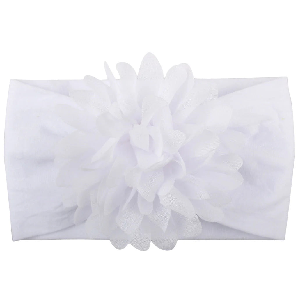 Handmade chiffon flower headband for babies in various colours