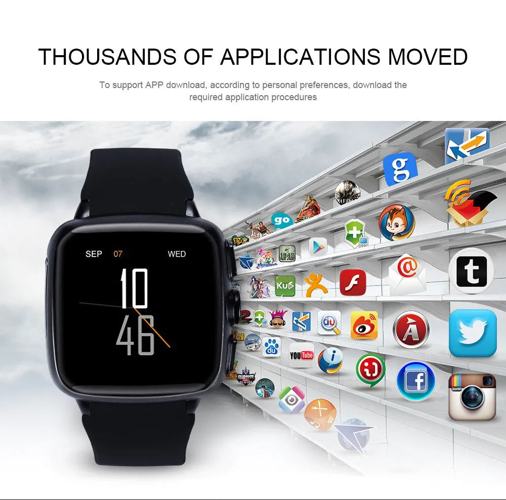 Z01smart watch with 1.54-inch HD capacitive touchscreen in black or white colour options