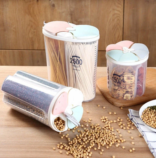 Healthy Containers Cereal Grain Dry Food Storage Tank with Transparent Cover