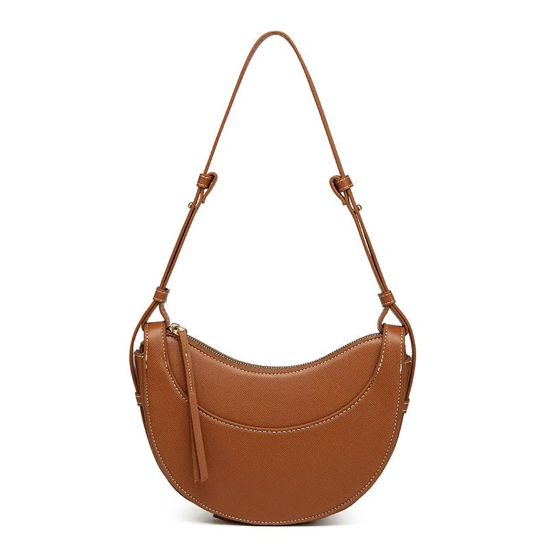Urban minimalism soft PU shoulder bag in horizontal rectangular shape, available in four colours