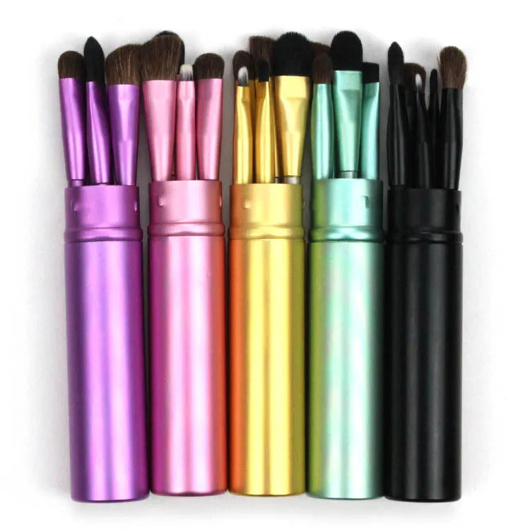 Soft synthetic fibre makeup brush in multiple colours for powder blush foundation application