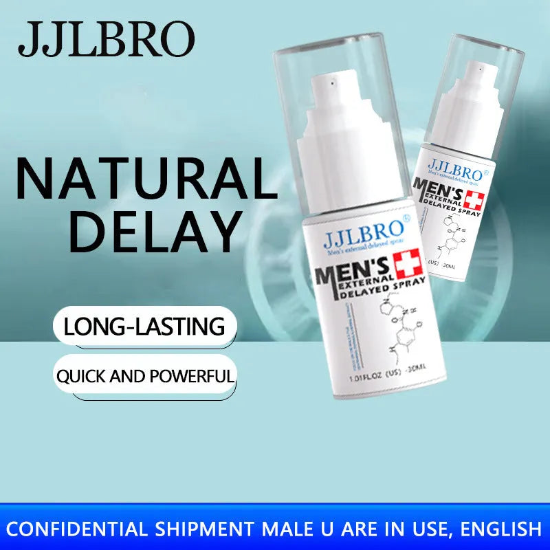 White 30ml sexual performance delay spray bottle with plant extraction formula