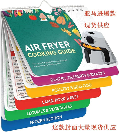 Magnetic cooking time chart set for electric and pressure cookers with sizes 17x27cm and 27x17cm