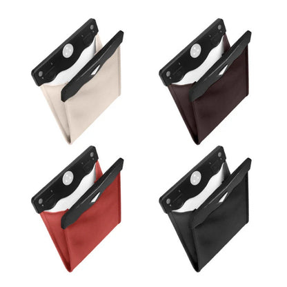 LED Car Trash Can Organizer with leather accents and colour steel baking paint