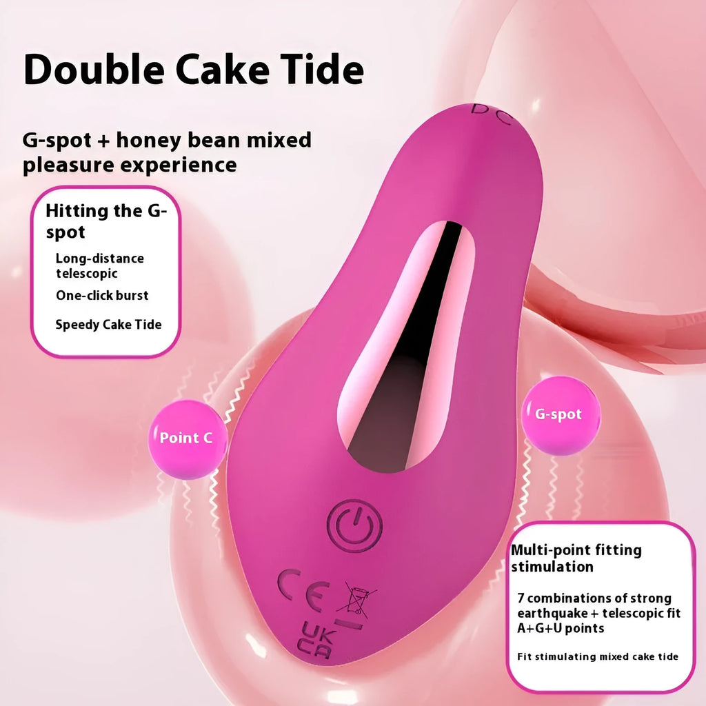 Rose red wearable female massager with APP remote control and USB charging