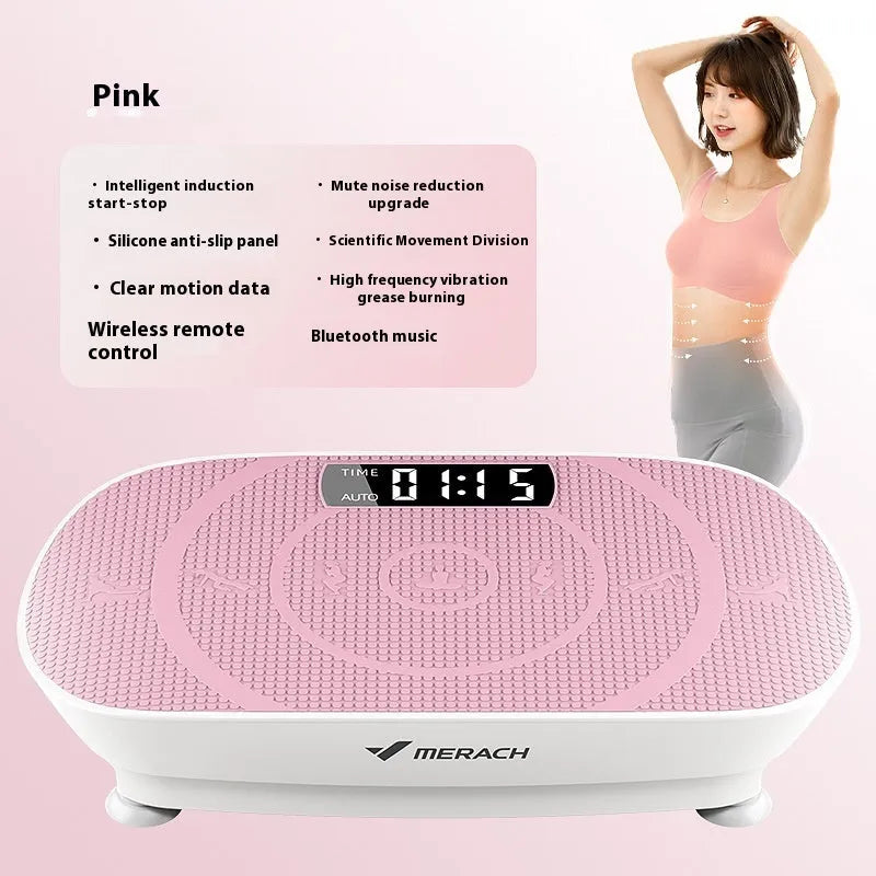 Grey or pink Bluetooth smart power plate with display showing weight measurement up to 300kg capacity