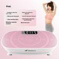 Grey or pink Bluetooth smart power plate with display showing weight measurement up to 300kg capacity