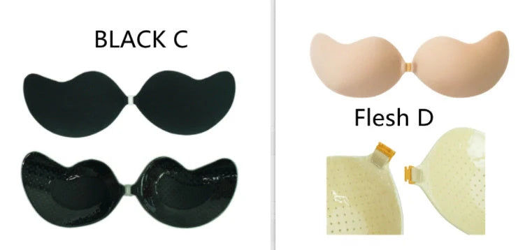 Deep V Invisible Bra with Mango Cup for seamless support under swimwear or dresses