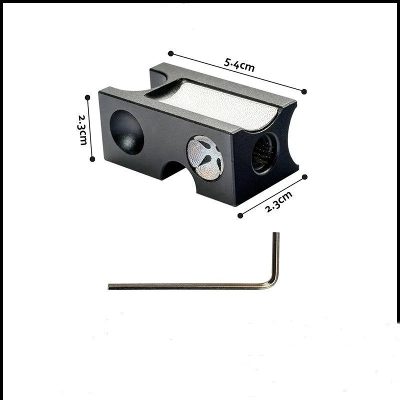 Black all-metal billiard cue leather head repair device for tip maintenance