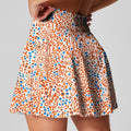 Women's high waist half-length sports skirt in breathable fabric for athletic activities