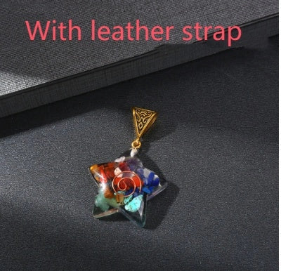 Retro Reiki Healing Energy Crystal Pendant for yoga and meditation, natural stone, 7 chakra alignment