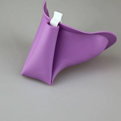 Ladies Standing Urinal in purple, portable and hygienic solution for women