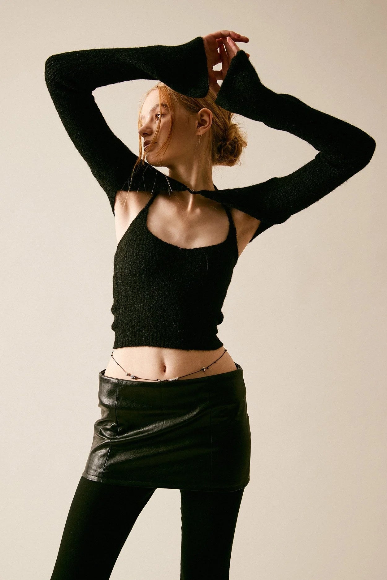 Off-shoulder knitted sweater for women in black, blue, and apricot