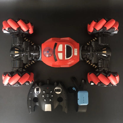 Gesture-controlled off-road RC stunt car with twist function, lighting, and music for thrilling adventures in New Zealand