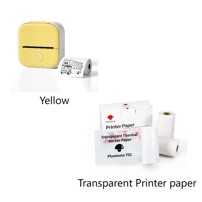 Portable Mini Thermal Label Printer with Bluetooth connectivity in various colours