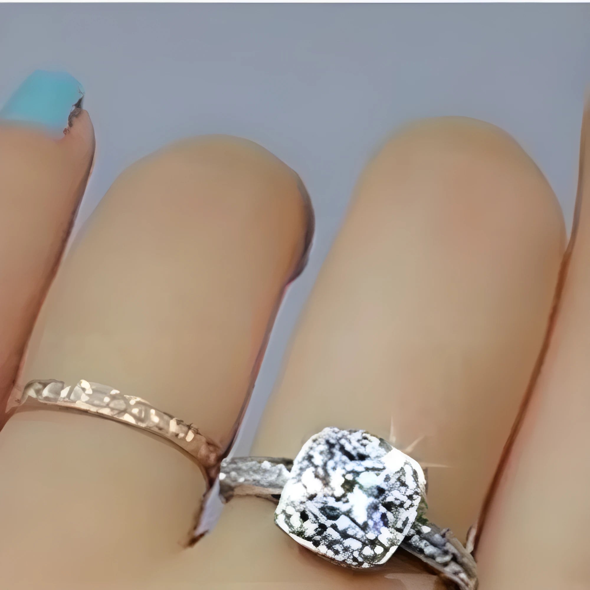 Real diamond ring 925 silver Korean edition white silver finish available in sizes 5 to 8