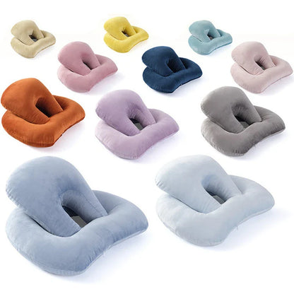 Plush U-shaped travel neck pillow in various colors for ultimate comfort and support