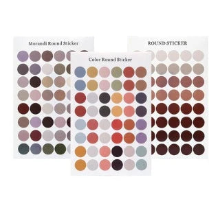 Morandi colour dot stickers for room and dormitory decoration