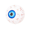 Green Halloween eyeball inflatable balloon with red bloodshot veins, shown at full 40 cm diameter.