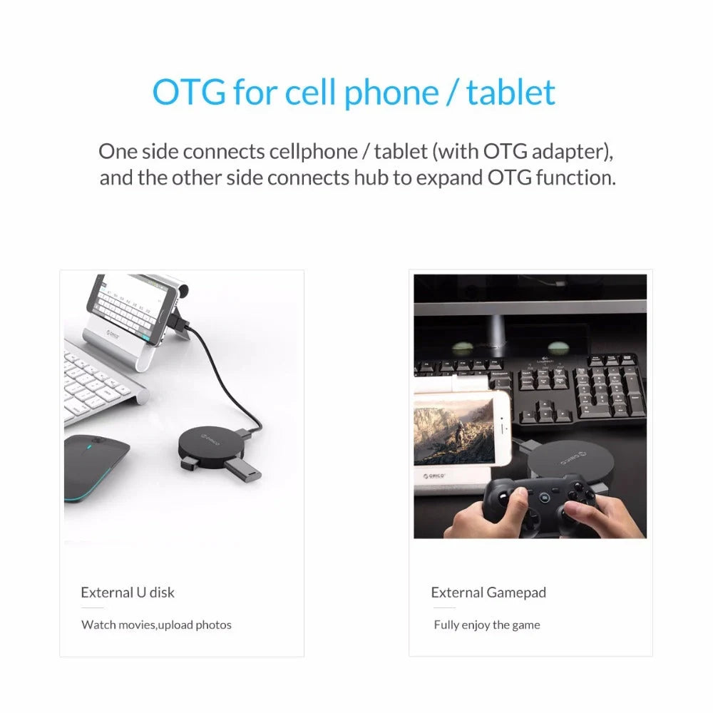 ORICO HA4U-U3 USB3.0 splitter with four ports and offline charging