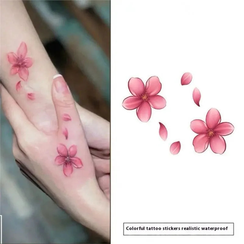 Bare collarbone flower tattoo sticker with four patterns A B C D size 9.6x5.8cm