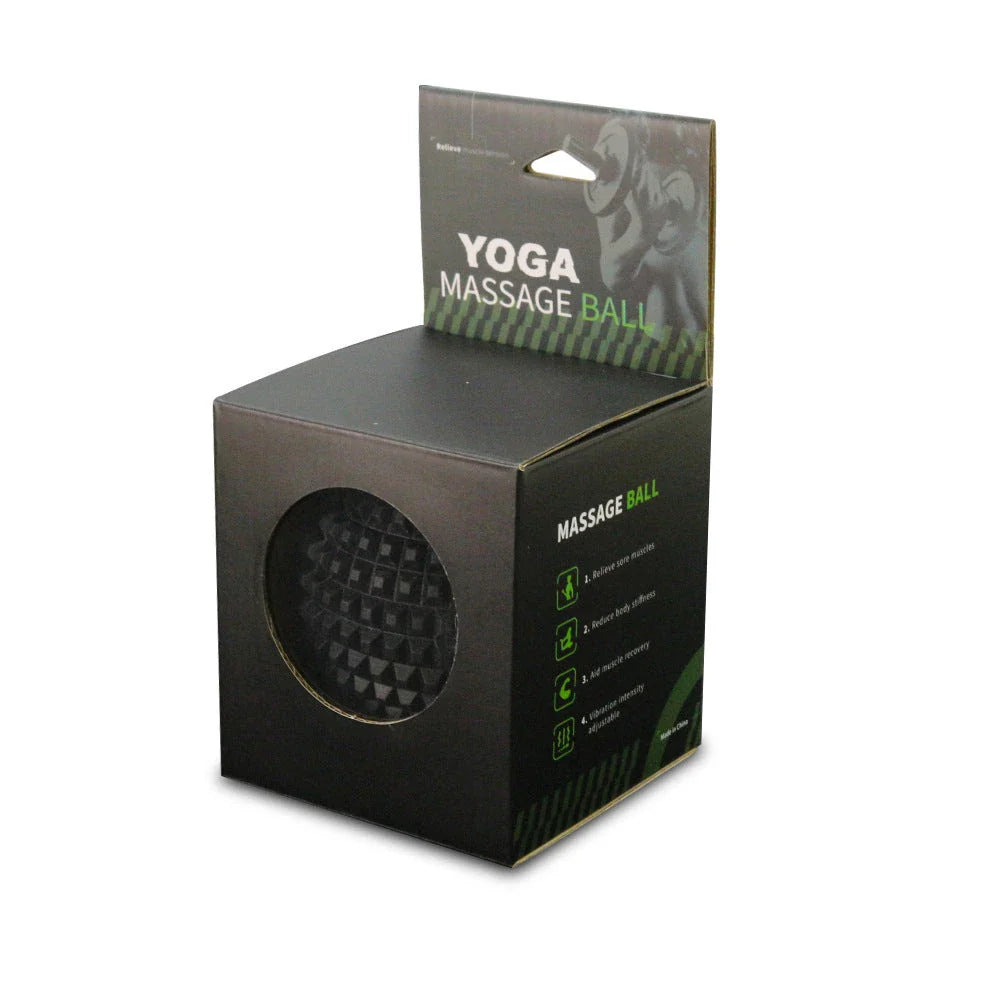 Four-Speed Electric Massage Ball in black, blue, and pink for muscle recovery