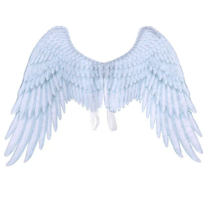 Kids' 3D angel wings in white and black for Halloween and cosplay