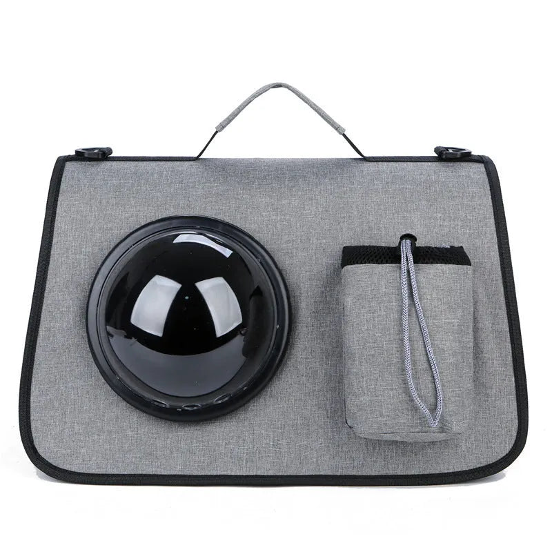 Portable crossbody pet bag in Oxford material with 13kg capacity, cup lid colour camouflage