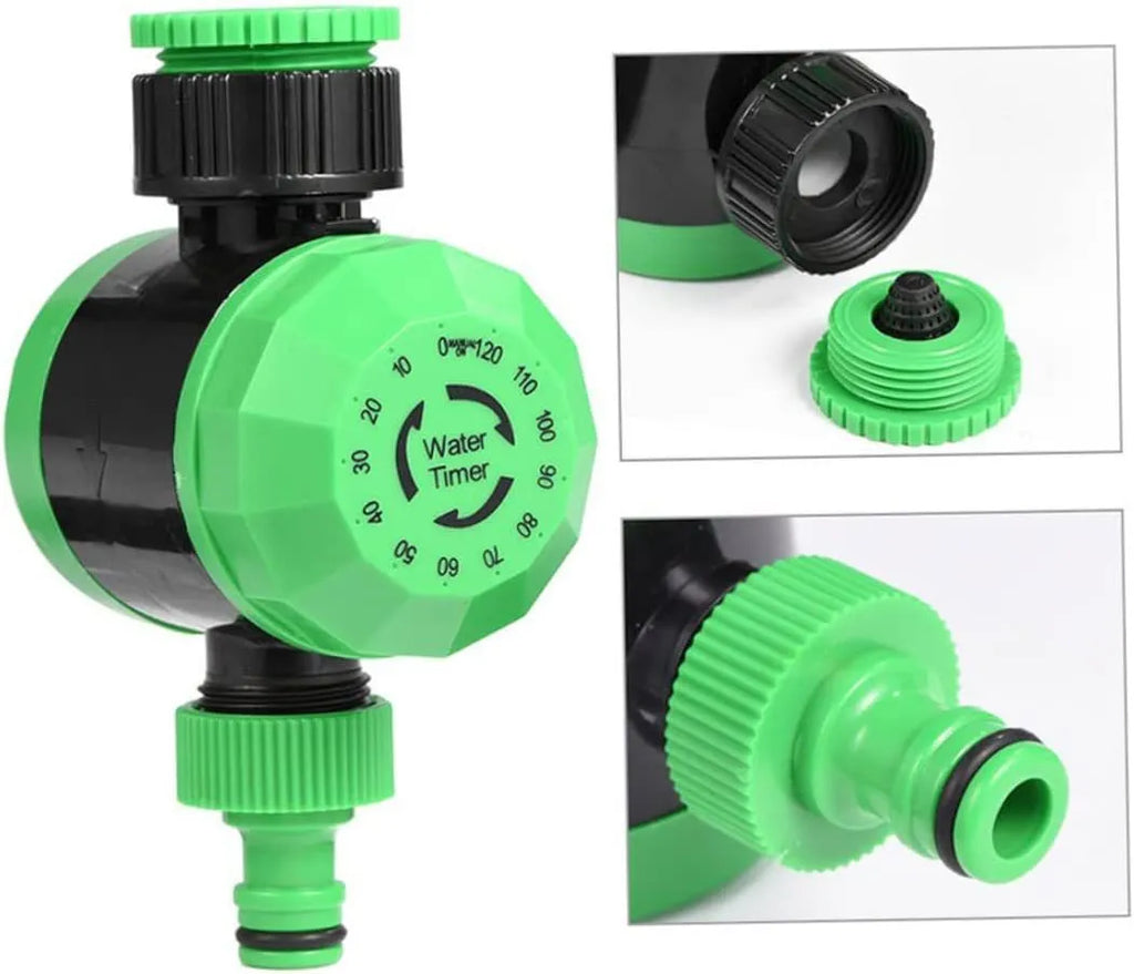 Home garden irrigation controller timer made of plastic, 140mm tall, mechanical water timer with dial for setting watering duration