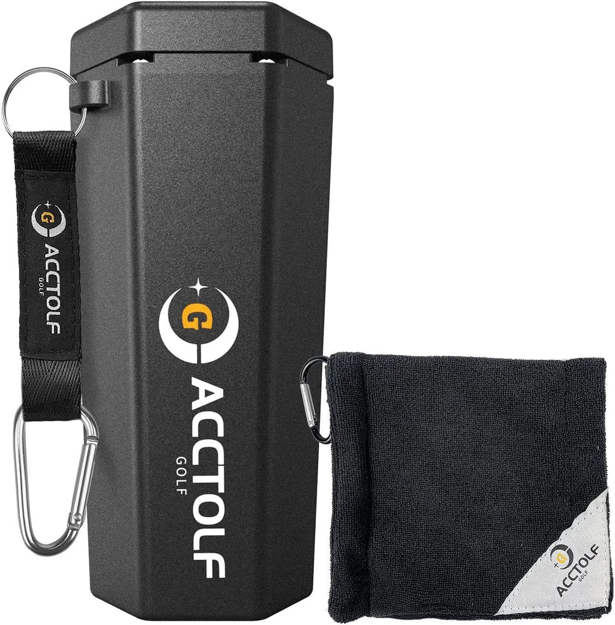 Black portable golf ball cleaning machine made from ABS for golf bag use