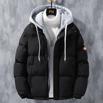 A stylish and warm men's hooded jacket in multiple colors, designed for cold weather protection and modern style.