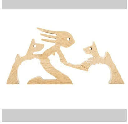 Nordic style wooden office desktop ornament with polished finish