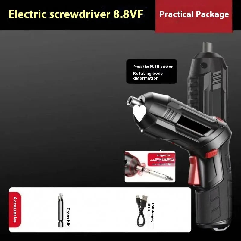 Electric screwdriver tool with utility bag for organised storage