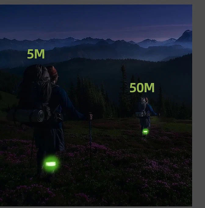 Rechargeable LED sports bracelet in multiple colours for night-time safety