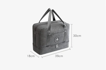 Waterproof multifunctional shoe bag in various colours with laminated zipper pockets