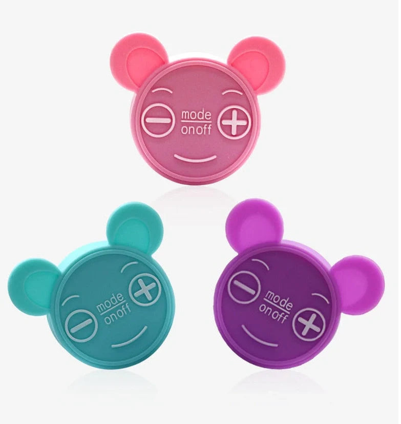 Compact menstrual pain relief device measuring 50x48x20mm with TENS technology