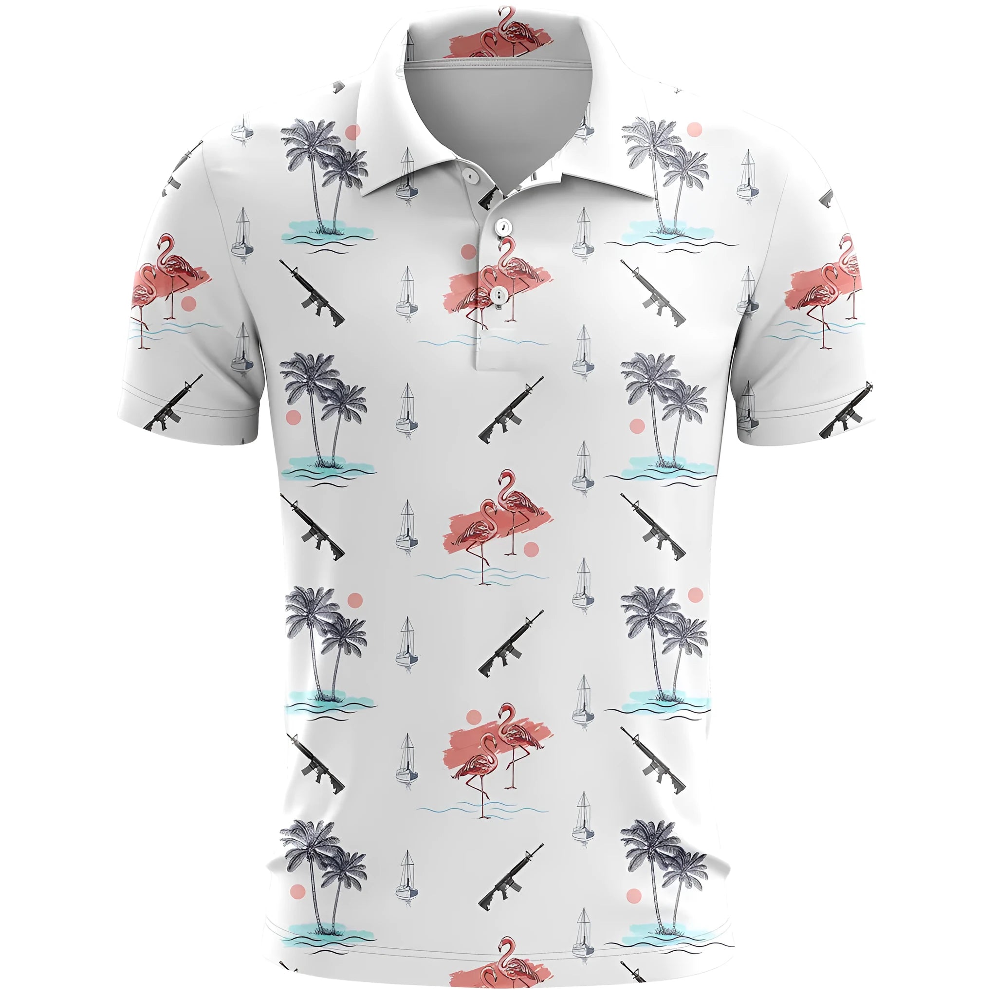 Loose fit short sleeve sports top with 3D printed colour pattern on bird eye polyester fabric.