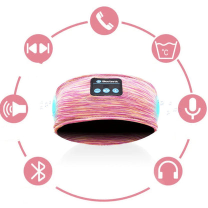 Wireless eye mask with Bluetooth headset in pink, black, grey, rose red, and lake blue options