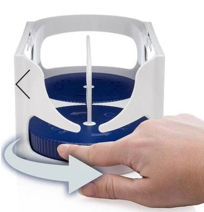 Double roller rotating storage box for kitchen and bathroom organisation