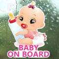 Baby on board princess bottle reflective car sticker in pink, 14x19cm, pet material, strong adhesion