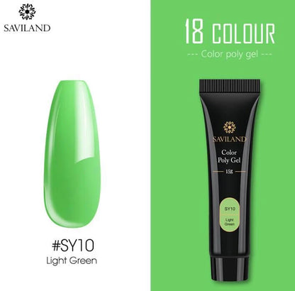 15g nail coloured crystal extension glue with resin base for durable nail art