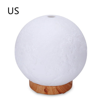 Stylish ultrasonic humidifier and aroma diffuser with wood-grain finish and modern design